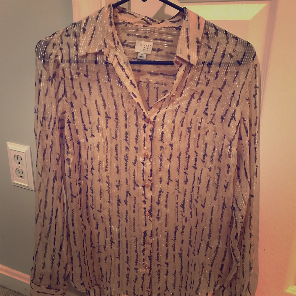 NWOT Blush sheer blouse
